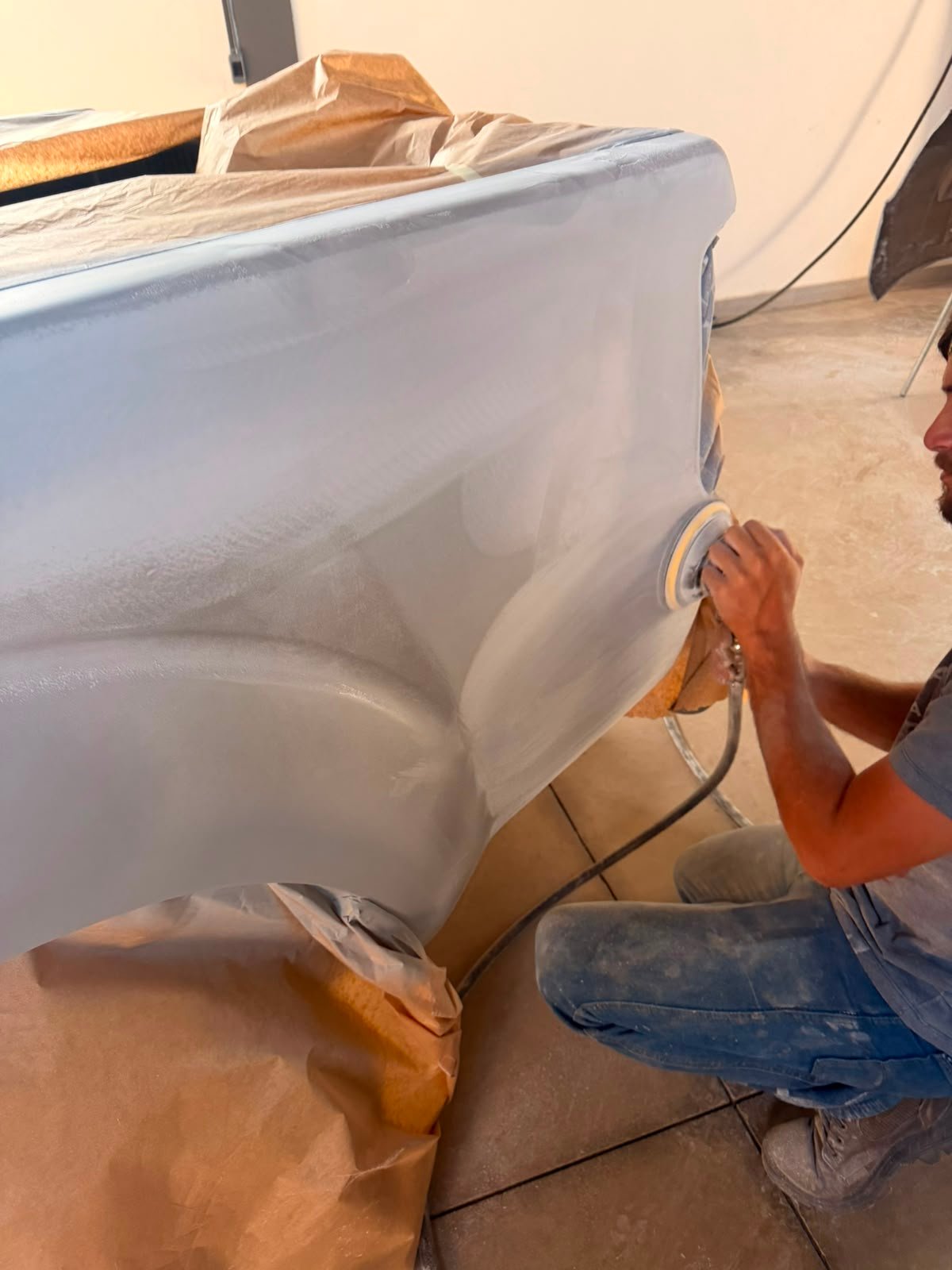 Preparação de pintura na Garage96 Multimarcas